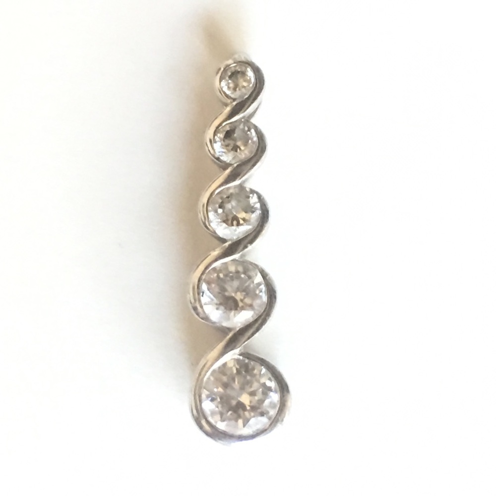 Samuel Aaron 5 CZ Sterling Silver 925 Pendant